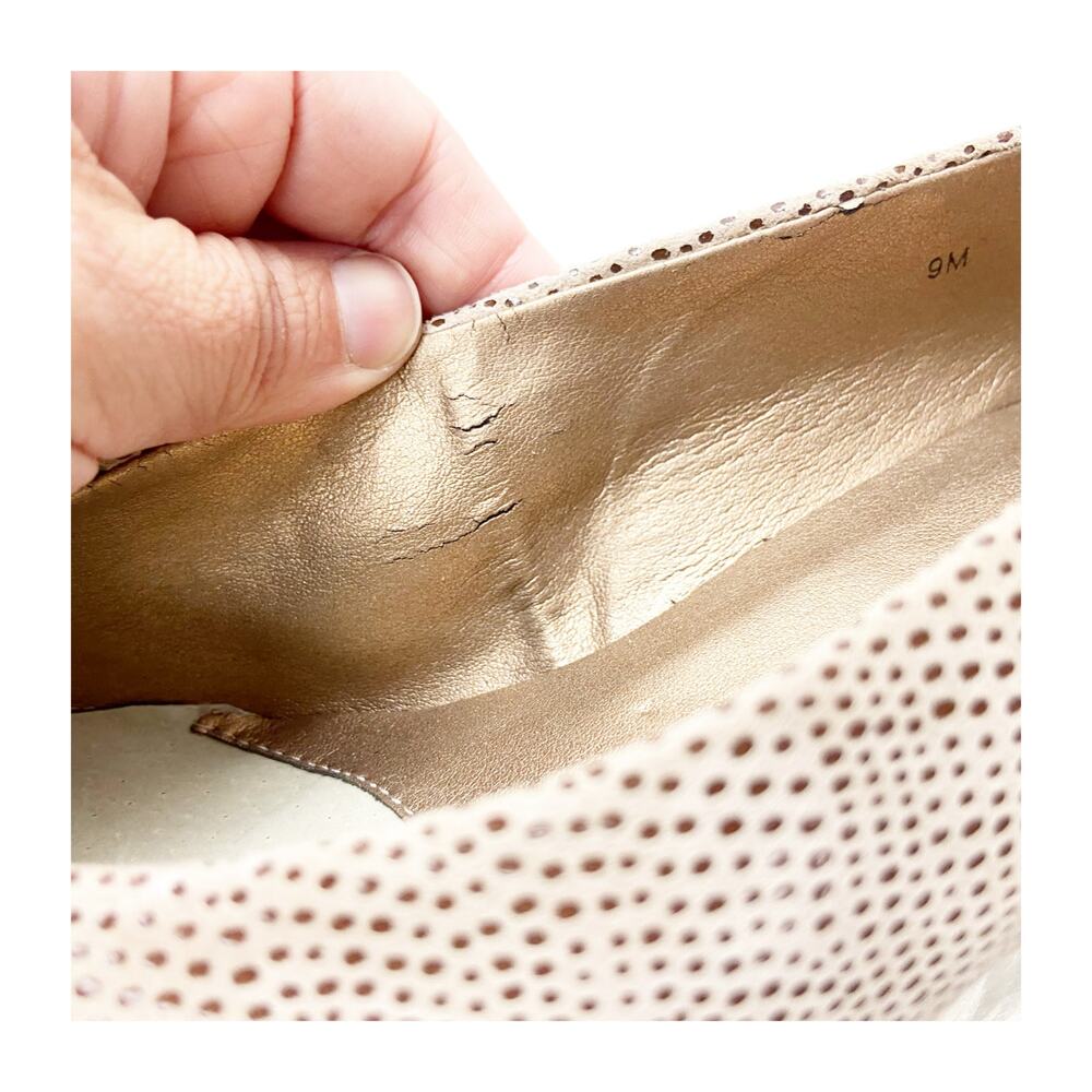 2/$30 VANELi Vintage Dayle 9 Taupe Womens Classic Embossed Leather Heeled Pump - Picture 14 of 16